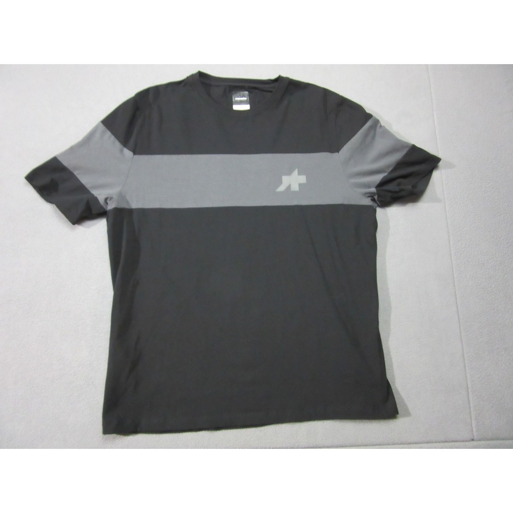 Assos Shirt Mens 2XL Black Signature Short Sleeve Cycling Jersey Tee Casual